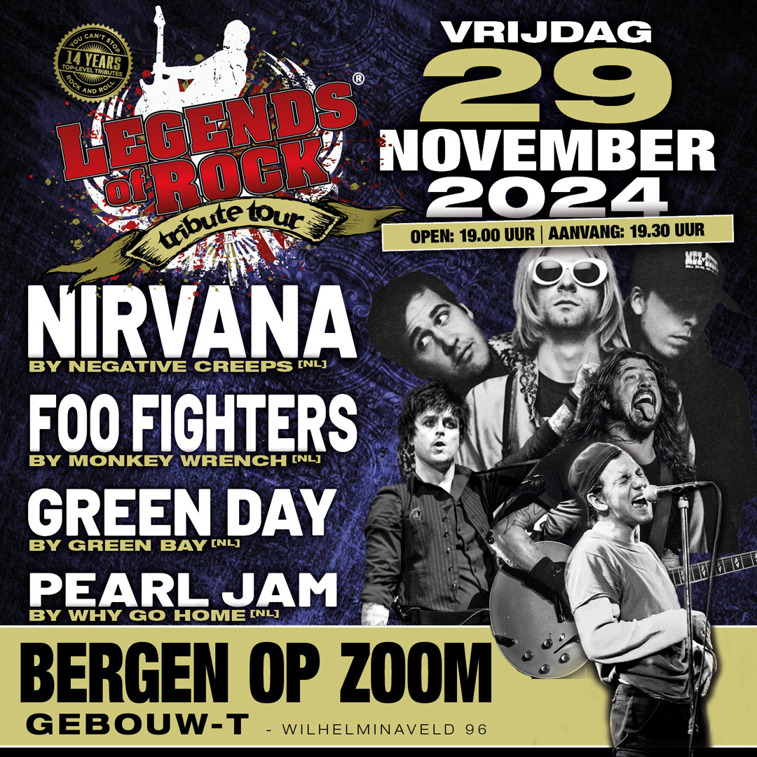 LEGENDS of ROCK Tribute Tour 29/11 Gebouw-T Bergen op Zoom