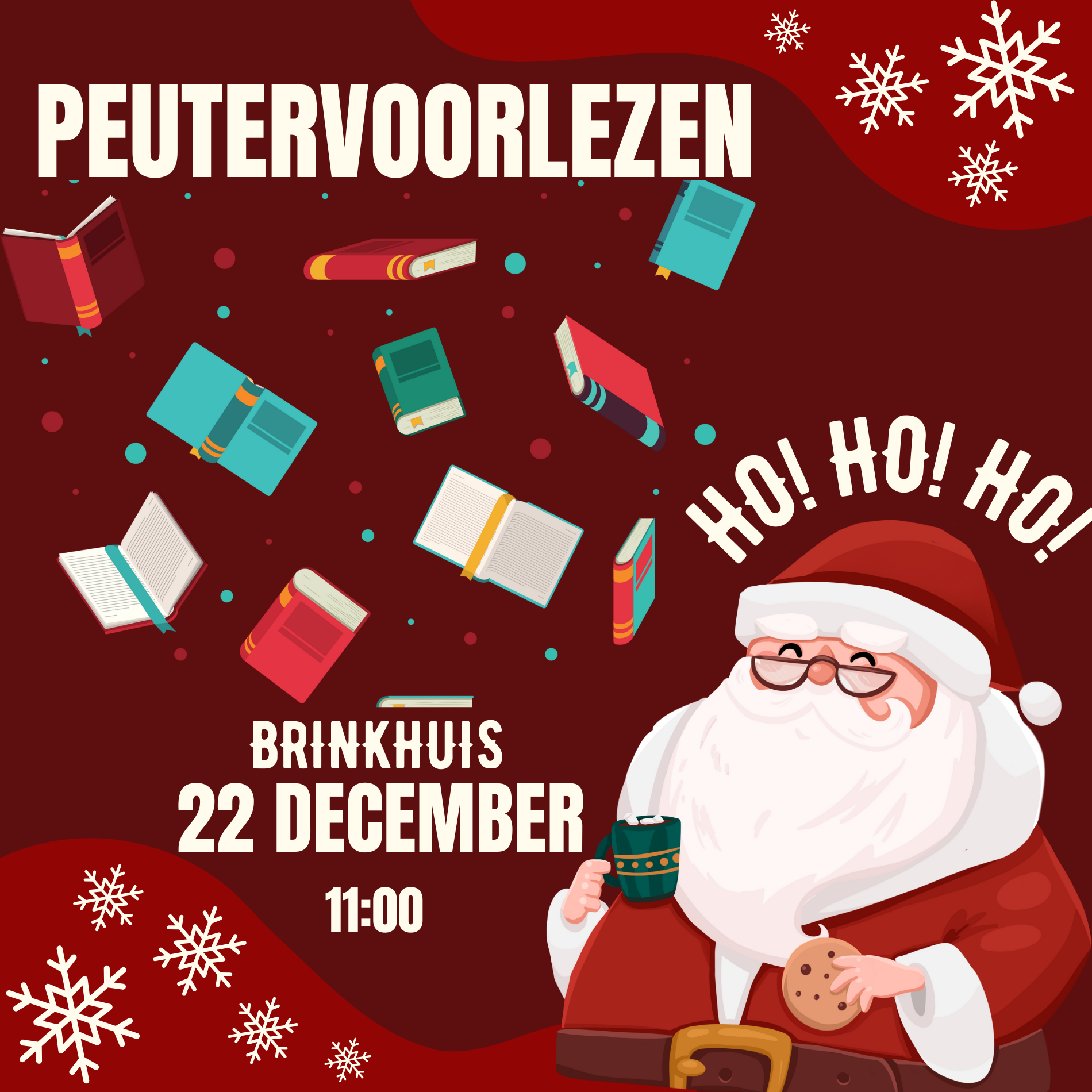 Peutervoorlezen met de Kerstman in het Brinkhuis