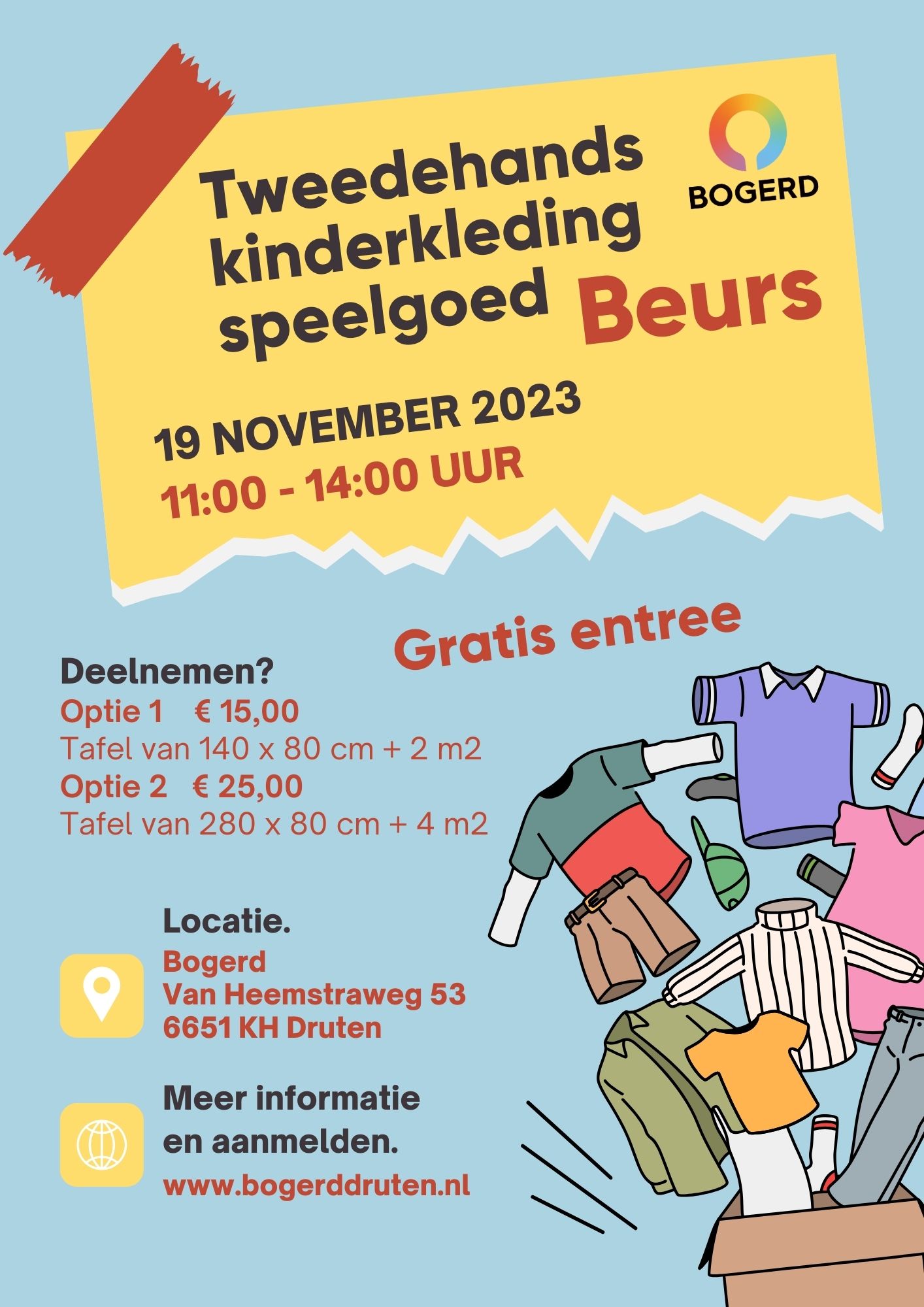 Tweedehands kinderkleding en speelgoed beurs