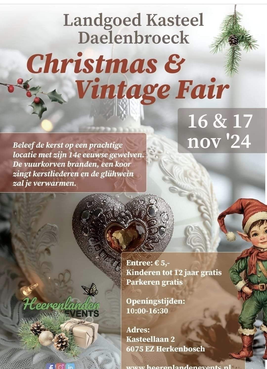 Christmas and Vintage Kasteel Daelenbroeck 16 en 17 november 2024