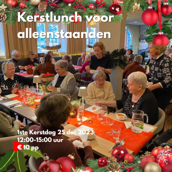 Kerstlunch 1ste Kerstdag voor alleenstaanden & senioren