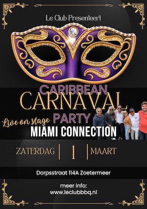 Caribbean Carnaval in Le Club met Live Miami Connection