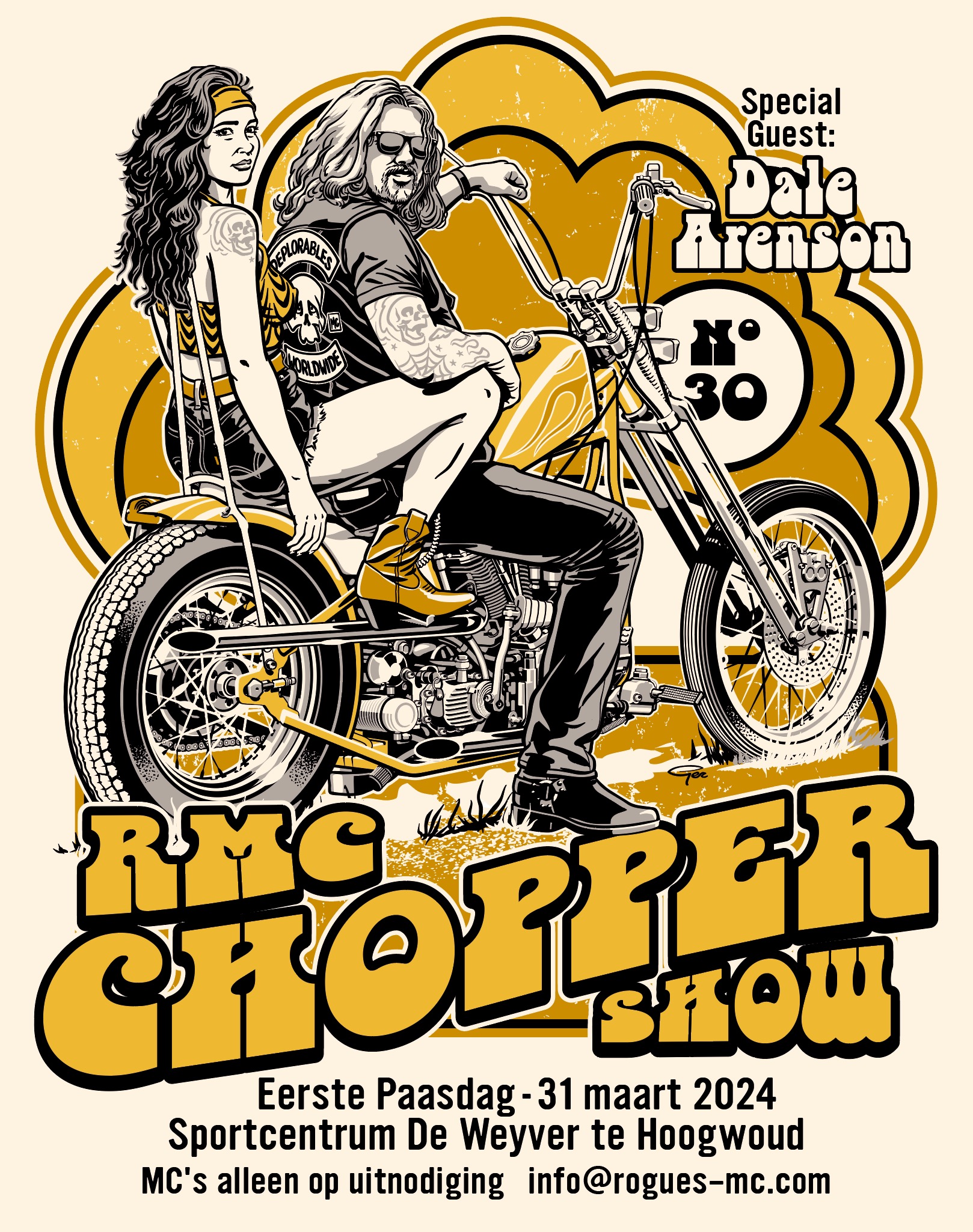 30e Choppershow door Rogues MC