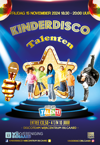 Talenten Kinderdisco Bilgaard