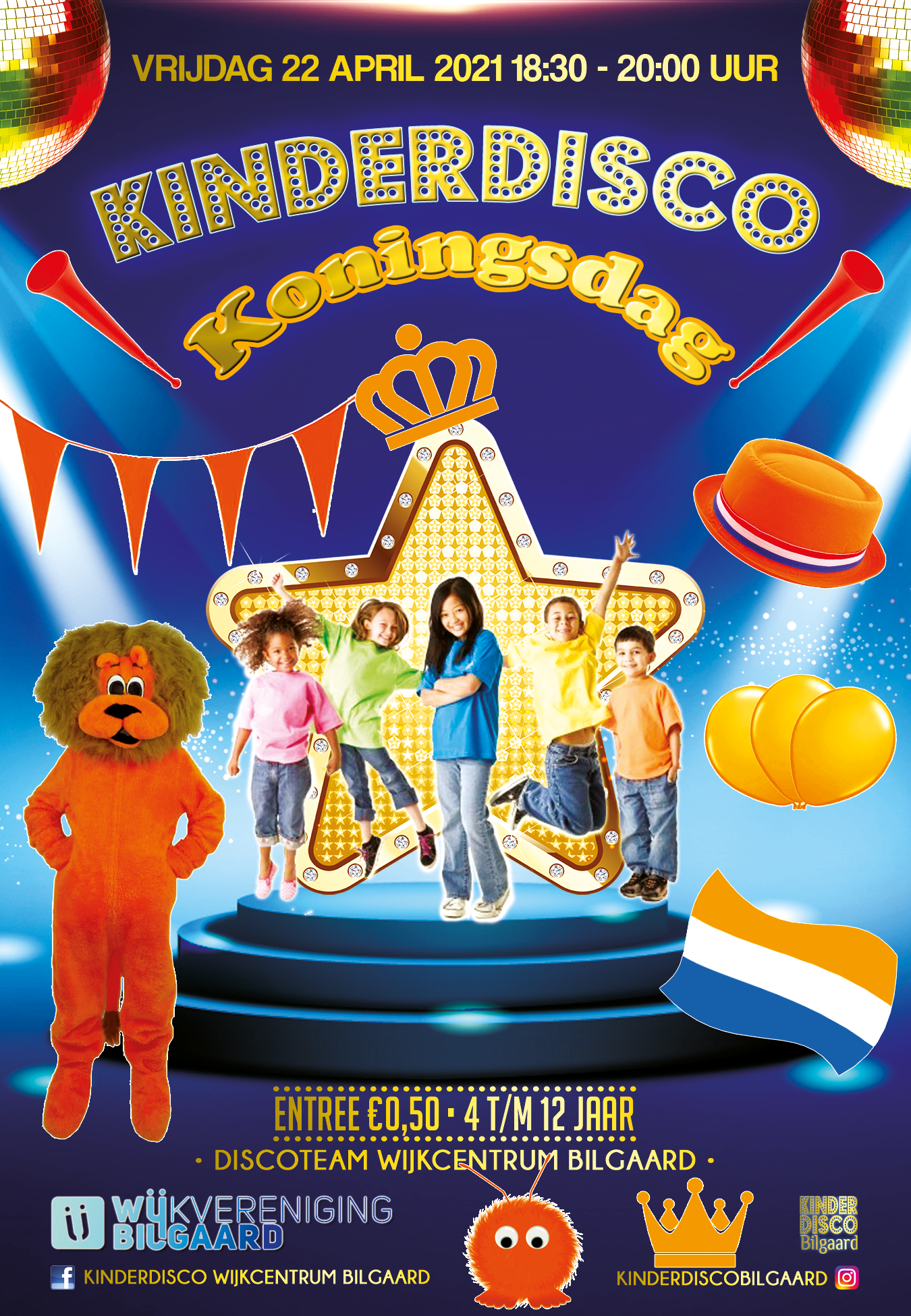 Koningsdag Kinderdisco Bilgaard