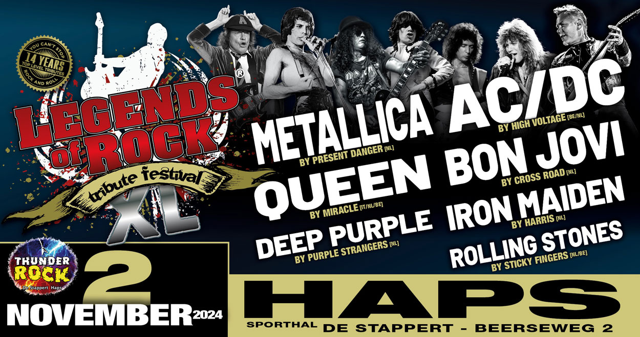 LEGENDS of ROCK Tribute Festival XL 2/11 De Stappert Haps