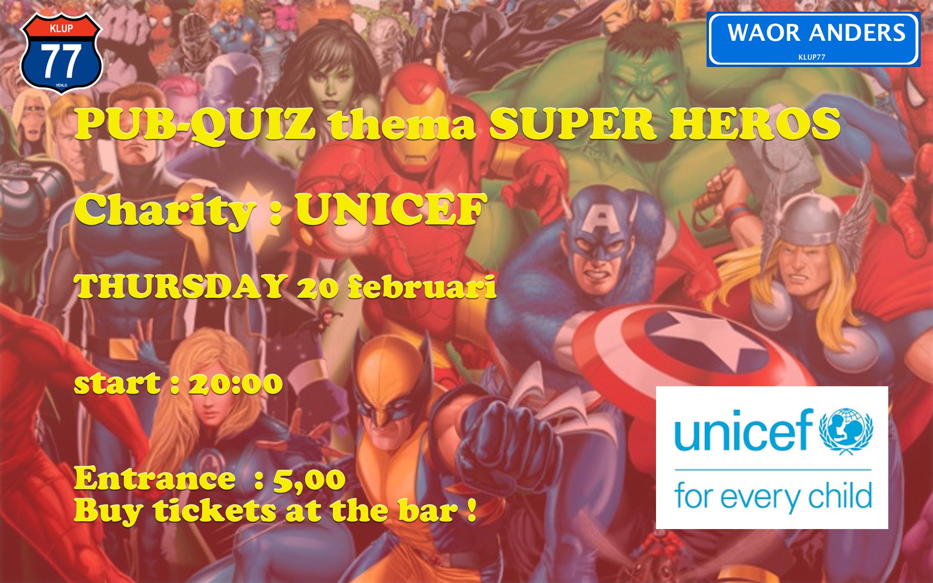 Pubquiz Superhero's