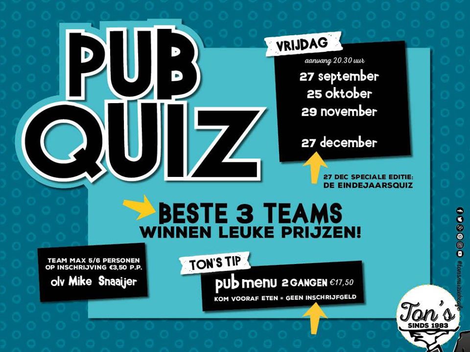 Pubquiz Eindejaarsspecial