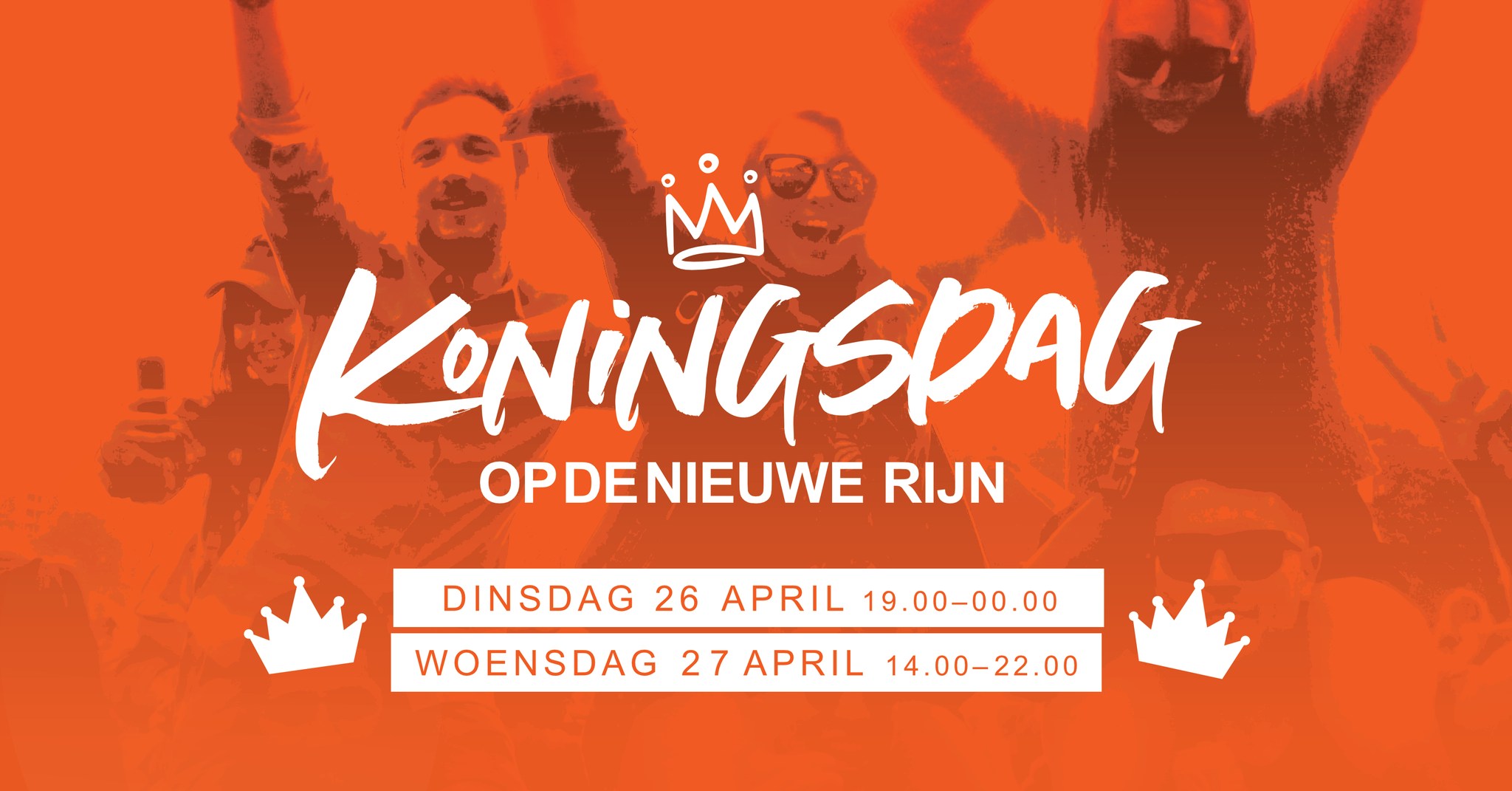 Koningsdag op de Nieuwe Rijn