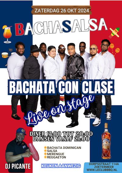 BachaSalsa met live on stage Bachata Con Clase